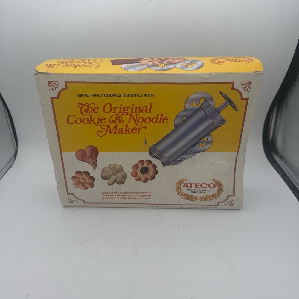 VTG NOS ATECO Original Cookie & Noodle Maker #685 cookie Press Sealed USA